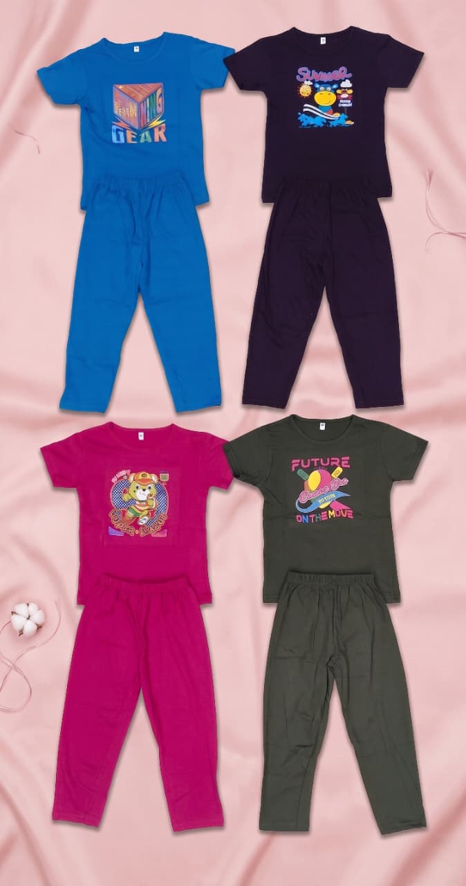 4 Cartoon Print T Shirts + 4 Pants Kids Combo Rs. 599 Only