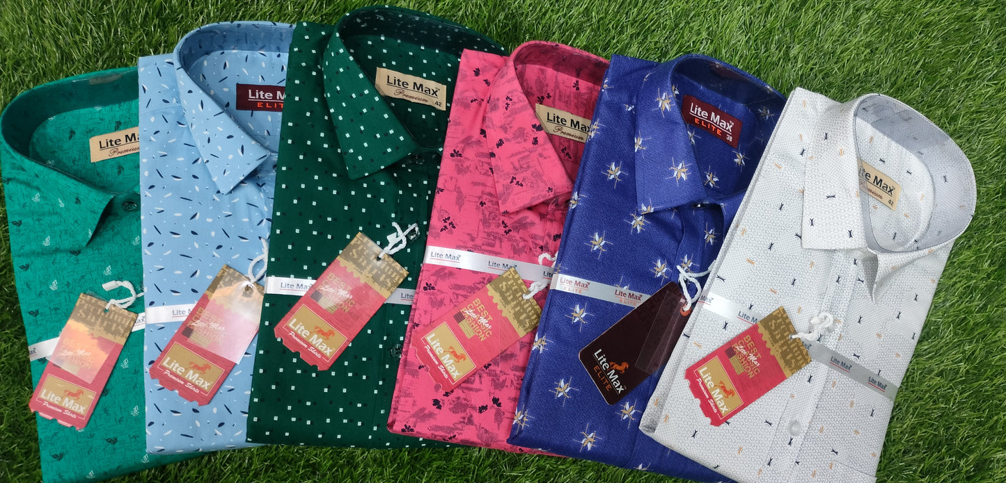 Combo of 2 Formal Cotton Printed Shirts Rs. 799 Only - 100% Cotton