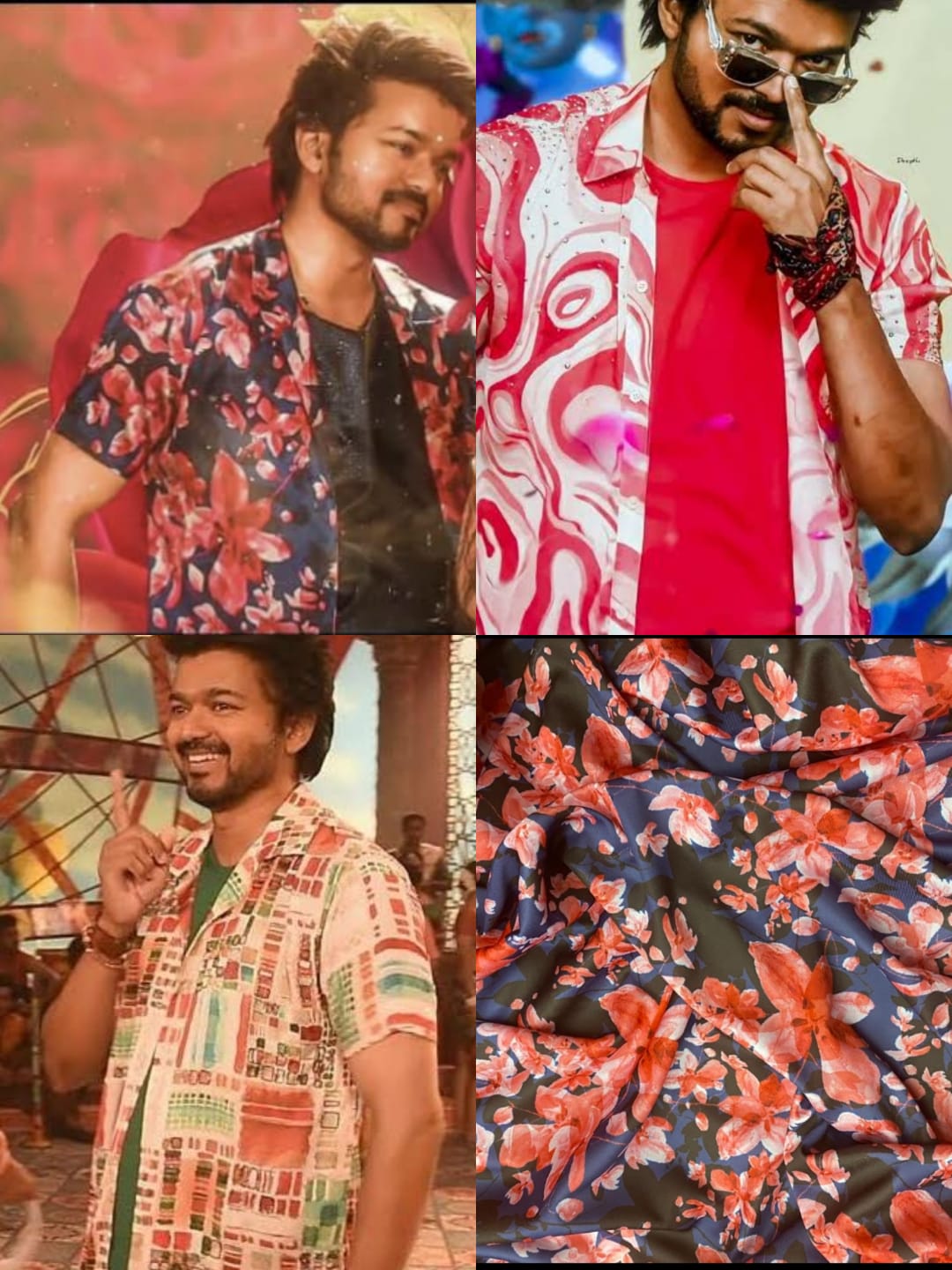 Combo of 3 Varisu Shirts - Lycra Printed Shirts