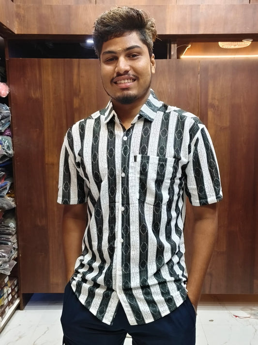 Netted Shirts @ Just 249rs - Black & White