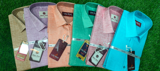 Combo of 2 Formal Cotton Shirts Rs. 799 Only - Cotton & Linen Mix