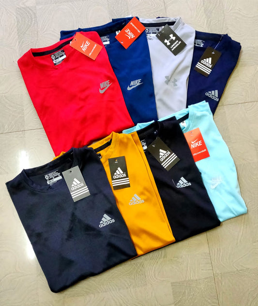 Combo of 5 Lycra Round Neck T Shirts Rs.599