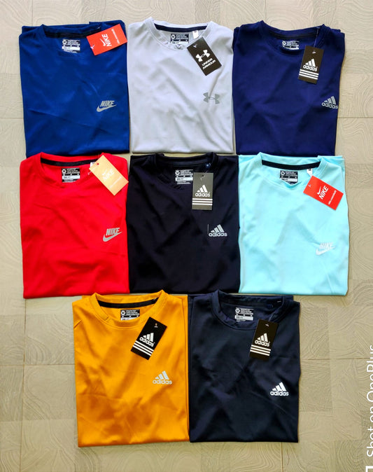 Combo of 5 Lycra Round Neck T Shirts Rs.599