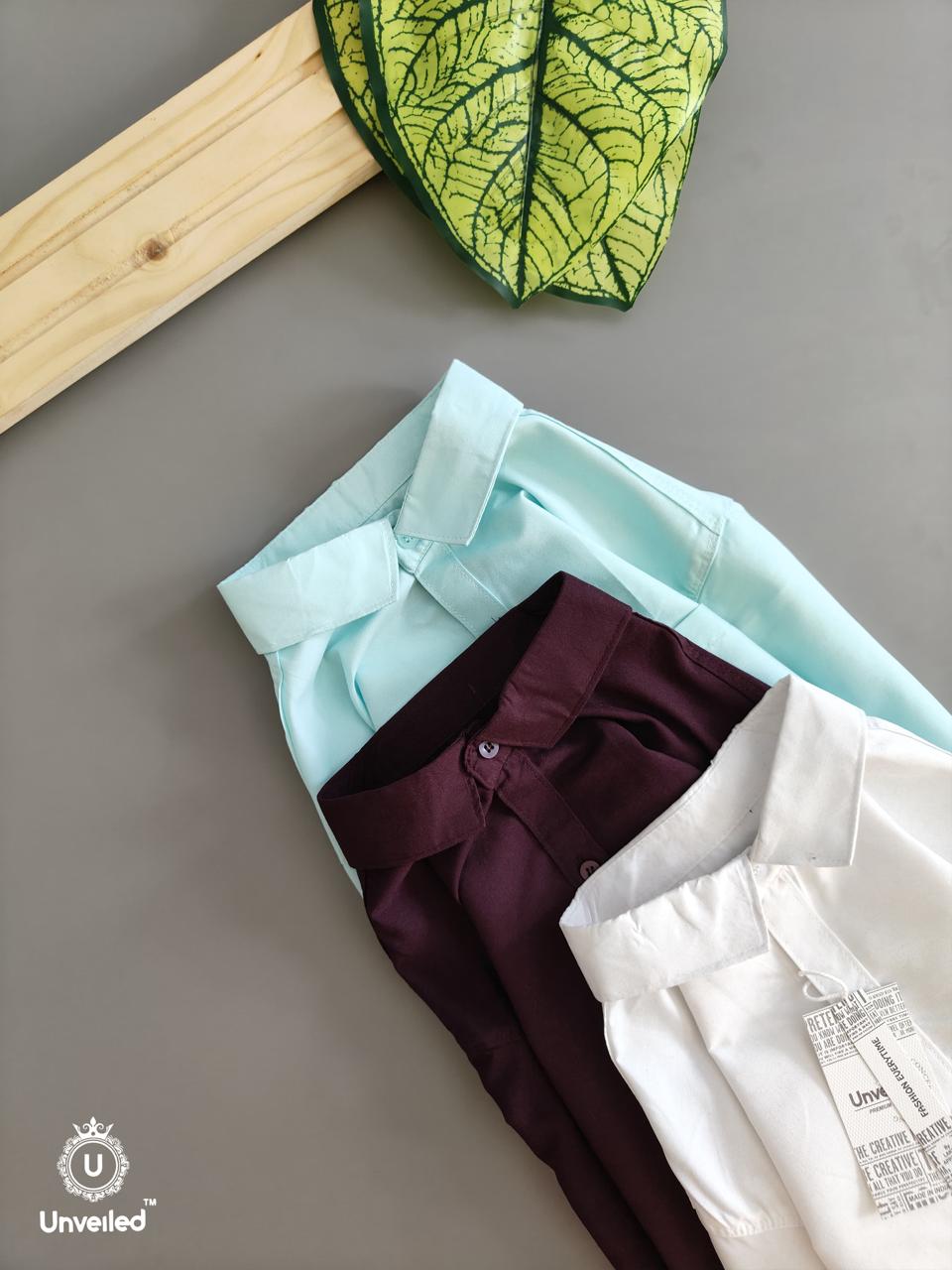 Combo of 4 Cotton Plain Shirts Rs. 999 Only