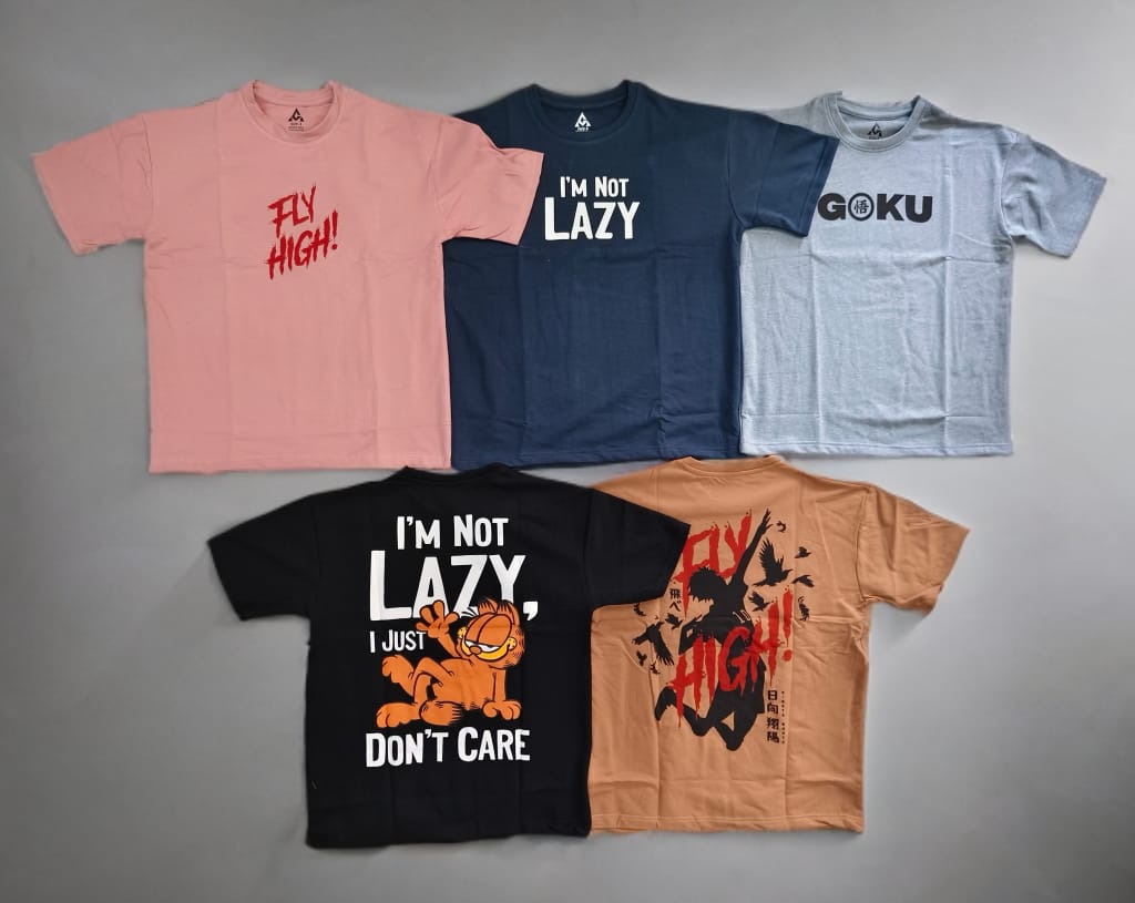 Combo of 5 DropShoulder T Shirts Rs. 999 Only