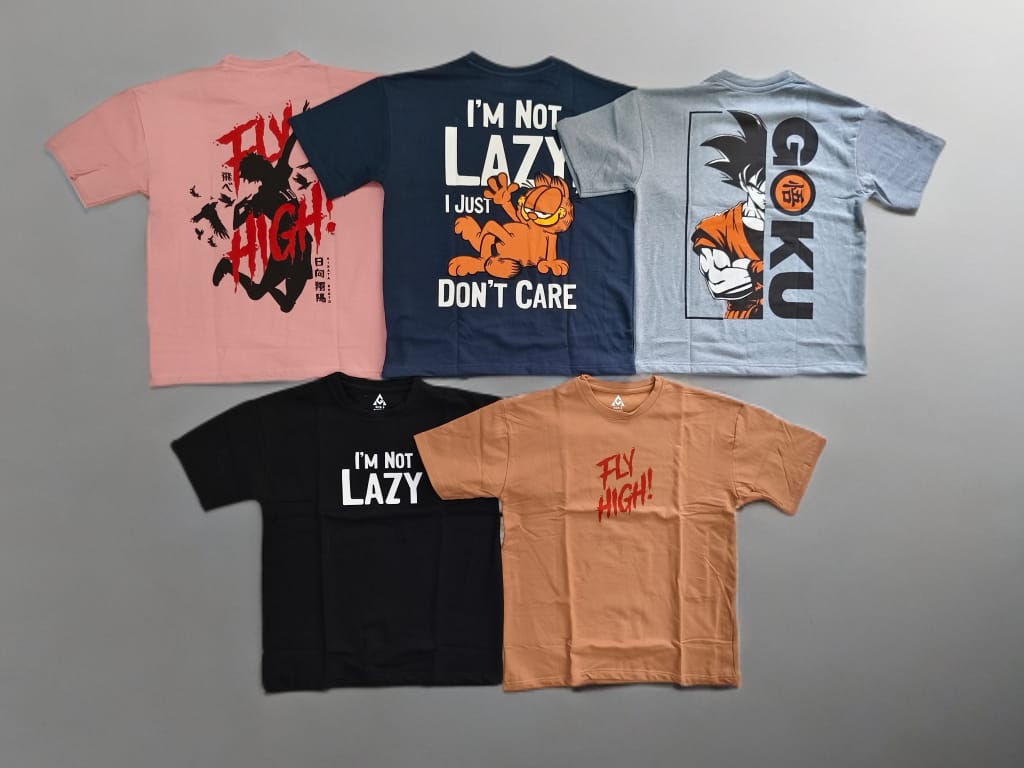 Combo of 5 DropShoulder T Shirts Rs. 999 Only