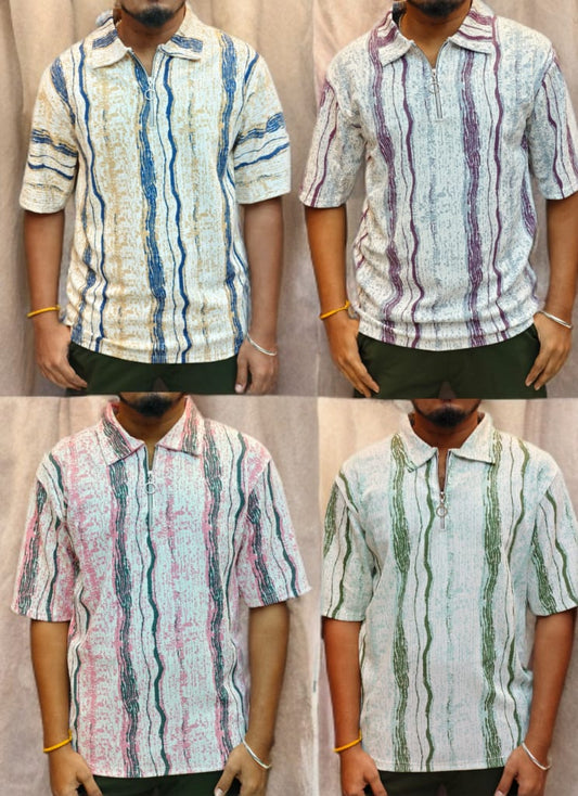 Combo of 4 Designer Zipper Polo T Shirts Rs. 999 Only