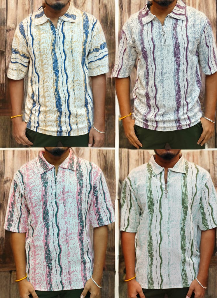 Combo of 4 Designer Zipper Polo T Shirts Rs. 999 Only