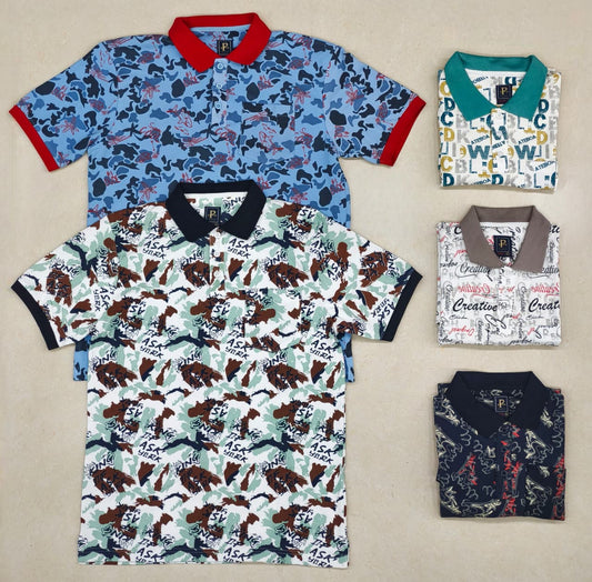 Combo of 5 Printed Polo T Shirts Rs. 999 Only