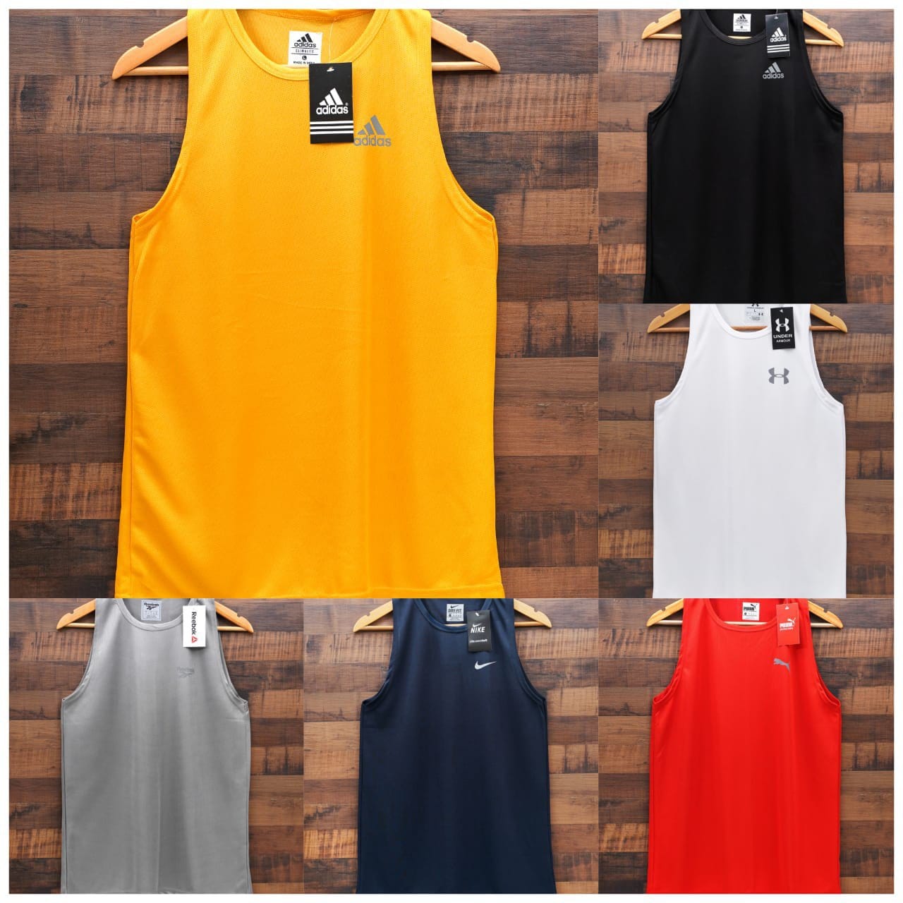 Combo of 6 Lycra Sleeveless T Shirts Rs.599