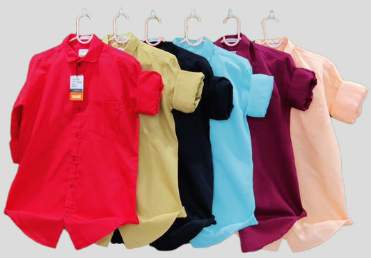 Combo of 4 Cotton Plain Shirts Rs. 999 Only